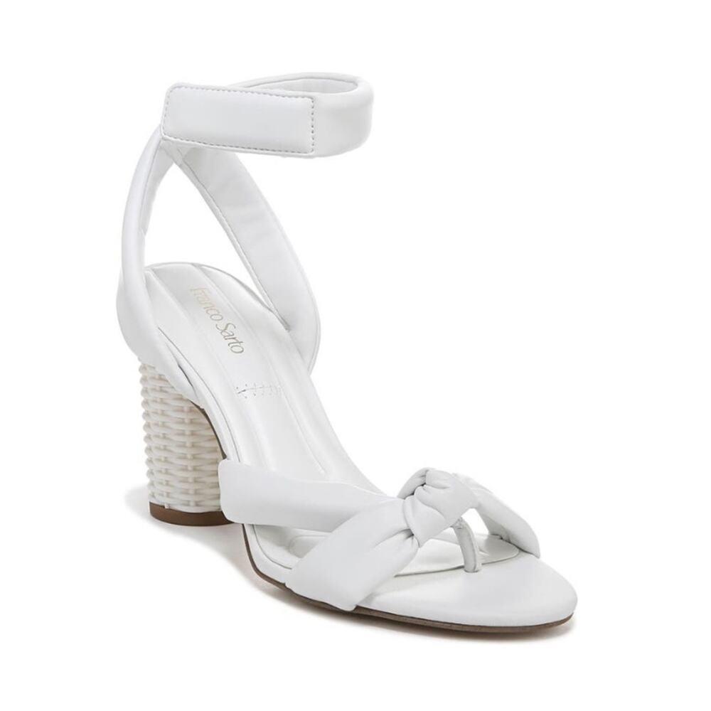 Franco Sarto Womens 8 Oma Ankle Strap Sandal in White NEW